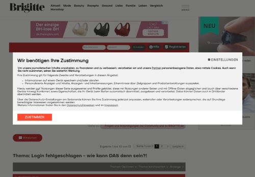 
                            9. Login fehlgeschlagen - wie kann DAS denn sein?! - BRIGITTE Community