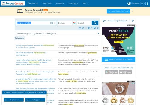 
                            3. Login-Fenster - Englisch Übersetzung - Deutsch Beispiele | Reverso ...