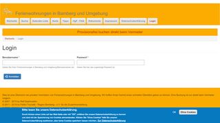 
                            2. Login | Ferienwohnungen in Bamberg und Umgebung