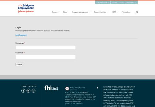 
                            7. Login | FHI360 - Bridge to Employment