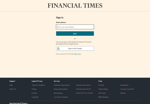 
                            6. Login - Financial Times