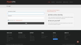
                            2. Login - FinchVPN