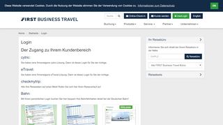 
                            12. Login - FIRST Business Travel