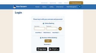
                            13. Login - First Security - First Security Bank