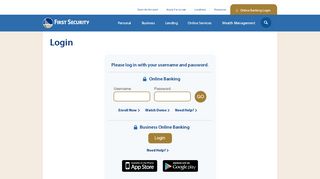 
                            13. Login - First Security