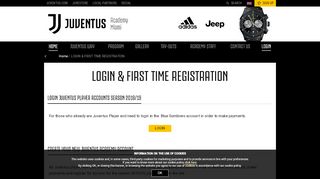 
                            11. LOGIN & FIRST TIME REGISTRATION - J Academy - Juventus.com