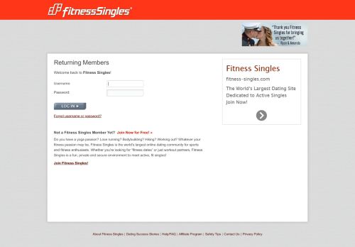 
                            8. Login - Fitness Singles