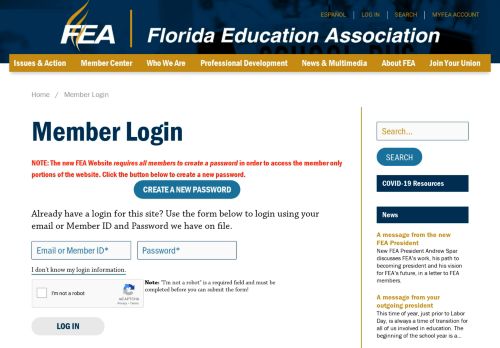 
                            6. Login - Florida Education Association