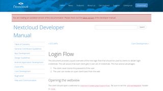 
                            4. Login Flow — Nextcloud Developer Manual 12 documentation