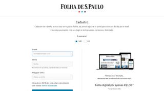 
                            3. Login - Folha de S.Paulo