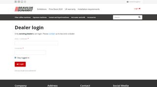 
                            4. Login for authorized dealers | Bravilor Bonamat - England