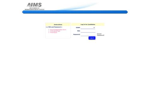 
                            7. Login For Candidates :: AIMS TEST FOR MANAGEMENT ... - ATMA