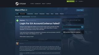 
                            3. Login For EA Account/Cerberus Failed? :: Mass Effect 2 General ...