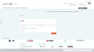 
                            3. Login for jobs in China - CAMPUS CHINA