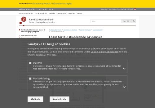 
                            3. Login for KU studerende og danske studerende – Københavns ...