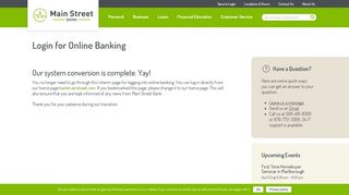 
                            4. Login for Online Banking - Main Street Bank