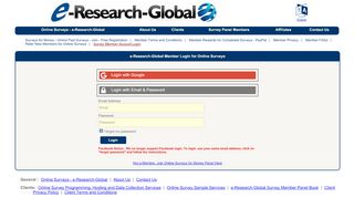 
                            9. Login for Online Surveys - e-Research-Global