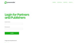 
                            10. Login for Partners and Publishers - PressReader