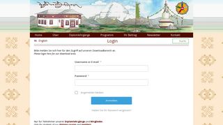
                            11. Login for Students and Members | Tibet Center Austria