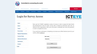 
                            7. Login for Survey Access - ITU