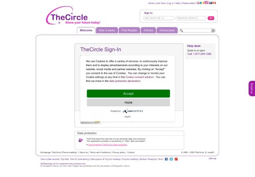 
                            6. Login for TheCircle telephone readings | TheCircle.com
