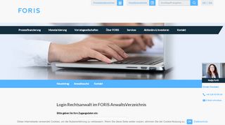 
                            1. Login FORIS AnwaltsVerzeichnis - FORIS AG