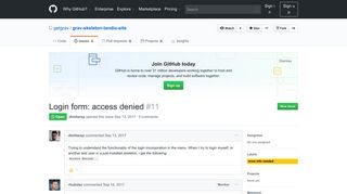 
                            7. Login form: access denied · Issue #11 · getgrav/grav-skeleton-landio ...