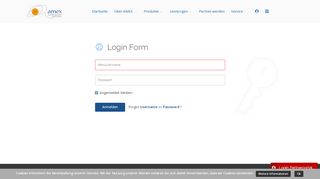
                            2. Login Form - AMEXPool AG