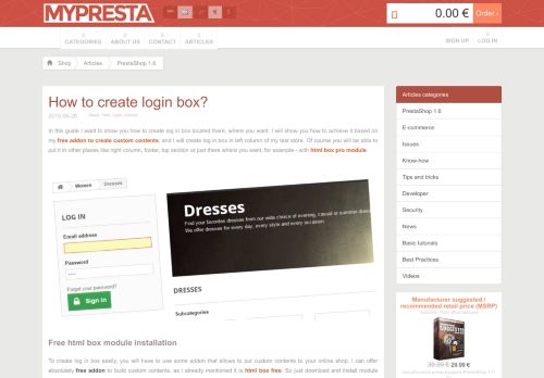 
                            7. Login form block anywhere you want in PrestaShop - MyPresta