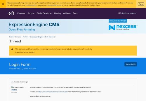 
                            3. Login Form | ExpressionEngine 2 Tech Support | ExpressionEngine