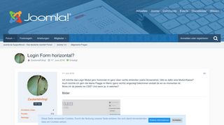 
                            3. Login Form horizontal? - Allgemeine Fragen - Joomla.de ...