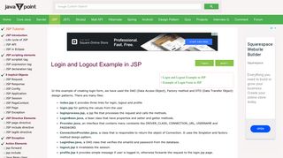 
                            12. Login Form in JSP - javatpoint