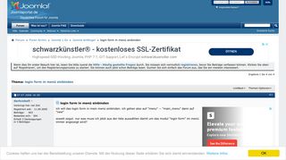 
                            1. login form in menü einbinden - Joomla CMS Support Forum