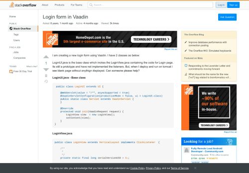 
                            5. Login form in Vaadin - Stack Overflow