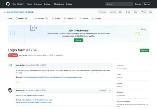 
                            3. Login form · Issue #1754 · quasarframework/quasar · GitHub