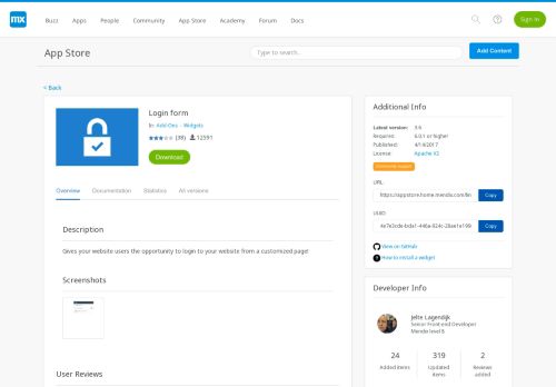 
                            5. Login form - Login form - Mendix App Store