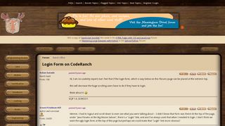 
                            1. Login Form on CodeRanch (JavaRanch forum at Coderanch)