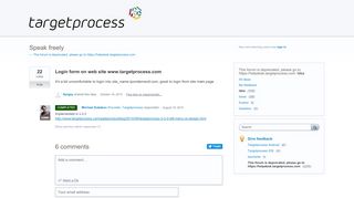 
                            11. Login form on web site www.targetprocess.com – Customer Feedback ...