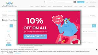 
                            13. Login Form Page - appears on the front page Forum - Joomla-Monster