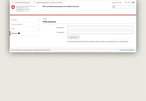 
                            7. Login Form | Post and Telecommunications Surveillance Service