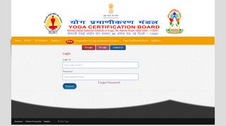 
                            1. Login Form - Scheme for Voluntary Certification of Yoga Professionals