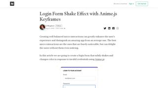 
                            6. Login Form Shake Effect with Anime.js Keyframes – AJ Meyghani ...