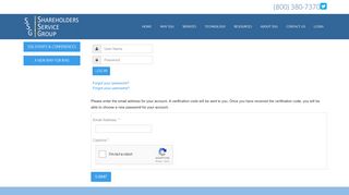 
                            5. Login Form - Shareholders Service Group, Inc.