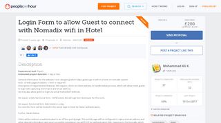 
                            7. Login Form to allow Guest to connect with Nomadix wifi in Hotel ...