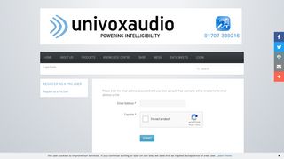 
                            4. Login Form - Univox Audio