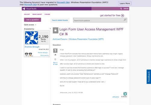 
                            5. Login Form User Access Management WPF C# - MSDN - Microsoft