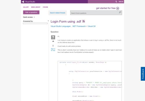 
                            12. Login Form using .sdf - MSDN - Microsoft