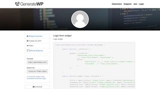 
                            8. Login form widget - GenerateWP
