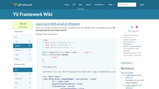 
                            7. Login Form With email or Whatever | Wiki | Yii PHP Framework