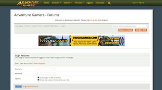 
                            3. Login Forum - Adventure Gamers Forums